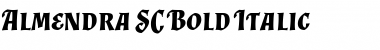 Almendra SC Bold Italic Font Title Preview