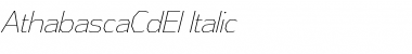 Athabasca Condensed ExtraLight Italic Font Title Preview