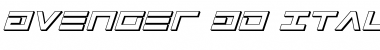 Avenger 3D Italic Italic Font Title Preview