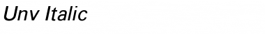 Unv Italic Font Title Preview