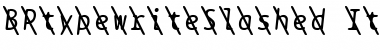 BPtypewriteSlashed Italic Font Title Preview