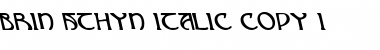 Brin Athyn Leftalic Italic Font Title Preview