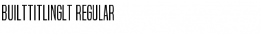 Built Titling Light Font Title Preview