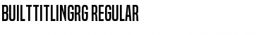 Built Titling Regular Font Title Preview
