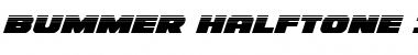 Bummer Halftone Italic Italic Font Title Preview