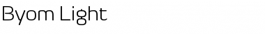 Byom Light Font Title Preview