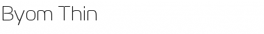 Byom Thin Font Title Preview