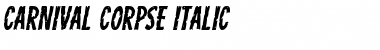 Carnival Corpse Italic Italic Font Title Preview