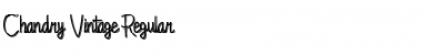 Chandry Vintage Regular Font Title Preview