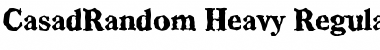 CasadRandom-Heavy Regular Font Title Preview