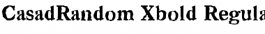 CasadRandom-Xbold Regular Font Title Preview