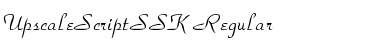 UpscaleScriptSSK Regular Font Title Preview