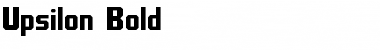 Upsilon Bold Regular Font Title Preview