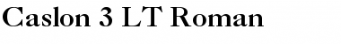 Caslon 3 LT Regular Font Title Preview