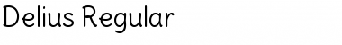 Delius Regular Font Title Preview