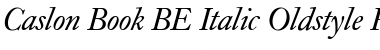 Caslon Book BE Italic Font Title Preview