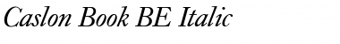 Caslon Book BE Italic Font Title Preview