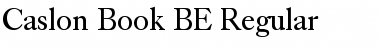 Caslon Book BE Regular Font Title Preview