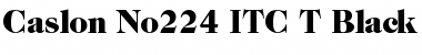 Caslon No224 ITC T Black Regular Font Title Preview