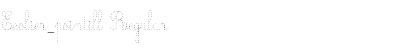 Ecolier_pointill Regular Font Title Preview