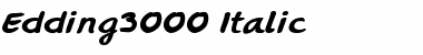 Edding3000 Italic Font Title Preview