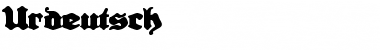 Urdeutsch Regular Font Title Preview