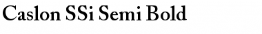 Caslon SSi Semi Bold Font Title Preview