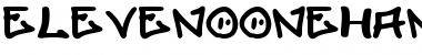 elevenoone hand1 Font Title Preview