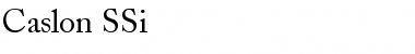 Caslon SSi Regular Font Title Preview