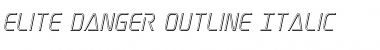 Elite Danger Outline Italic Outline Italic Font Title Preview