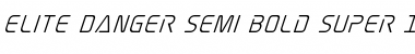 Elite Danger Semi-Bold Super-Italic Semi-Bold Italic Font Title Preview