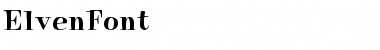 ElvenFont Regular Font Title Preview