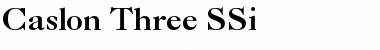 Caslon Three SSi Regular Font Title Preview