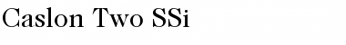 Caslon Two SSi Regular Font Title Preview