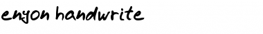 enyon handwrite Regular Font Title Preview