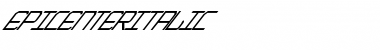 EpicenterItalic Regular Font Title Preview