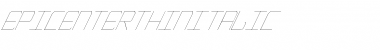 EpicenterThinItalic Regular Font Title Preview