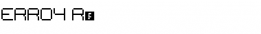 ERRO4 Regular Font Title Preview