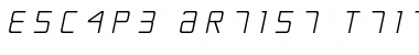 Escape Artist Ttitle Semi-Italic Semi-Italic Font Title Preview