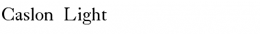 Caslon-Light Regular Font Title Preview