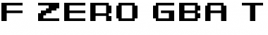 F-Zero GBA Text 1 Regular Font Title Preview