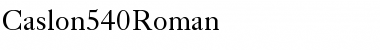 Caslon540Roman Roman Font Title Preview