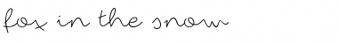 fox in the snow Regular Font Title Preview
