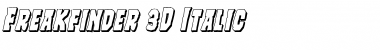 Freakfinder 3D Italic Italic Font Title Preview