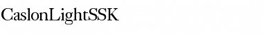 CaslonLightSSK Regular Font Title Preview