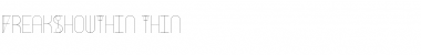 Freak Show Thin Font Title Preview