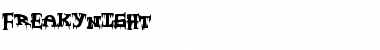 FreakyNight Regular Font Title Preview