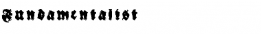 Fundamentalist Regular Font Title Preview