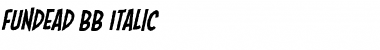Fundead BB Italic Font Title Preview