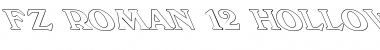 FZ ROMAN 12 HOLLOW  LEFTY  (o Font Title Preview